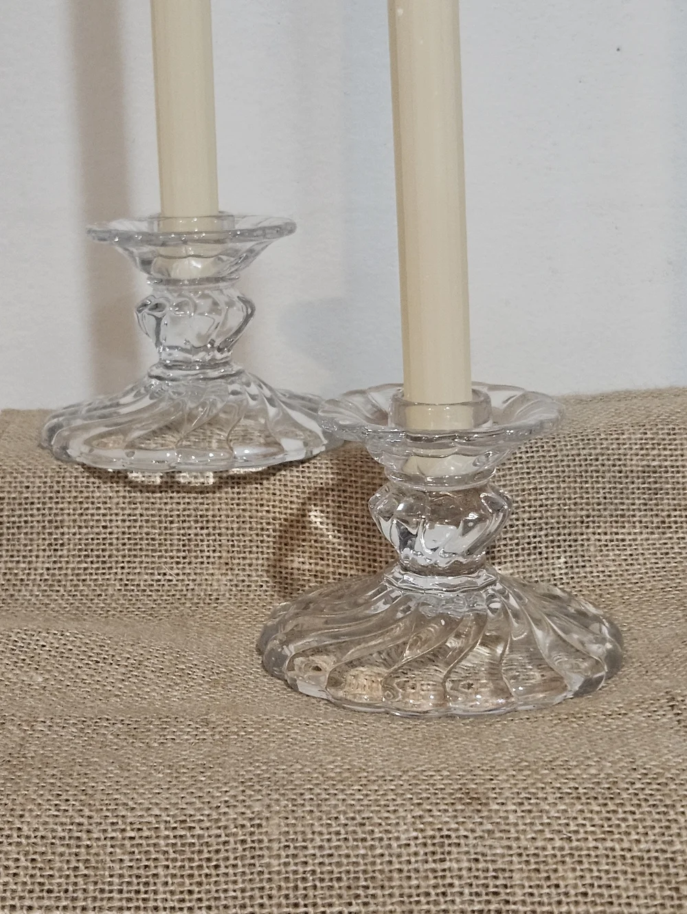 Set of Two Vintage Fostoria Candleholders